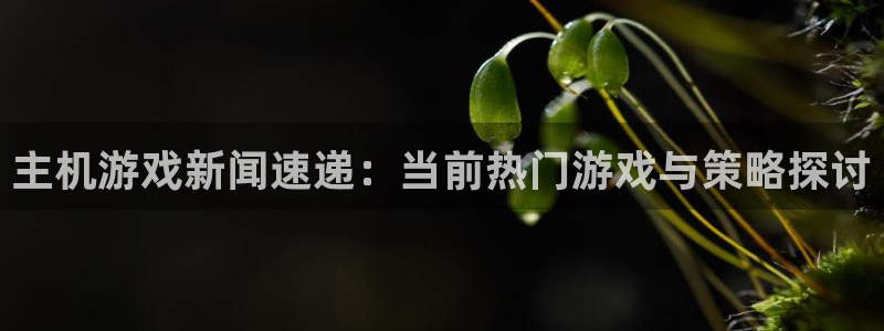 高德娱乐游戏：主机游戏新闻速递：当前热门游戏与策略探讨