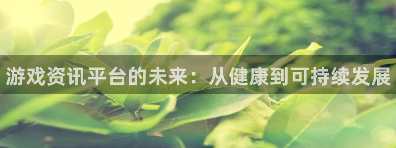 高德娱乐升级5994月：游戏资讯平台的未来：从健康到可持续发